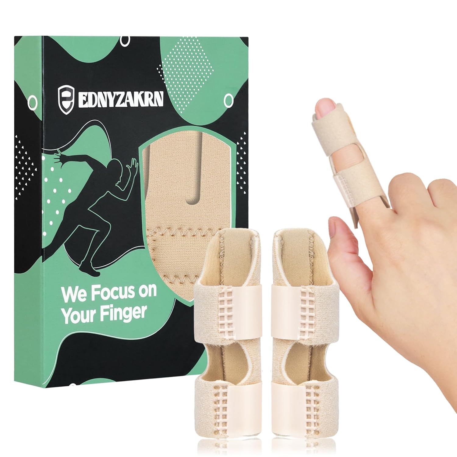 Finger Splint for Trigger Finger, Arthritis & Broken Finger - Adjustable Support Brace