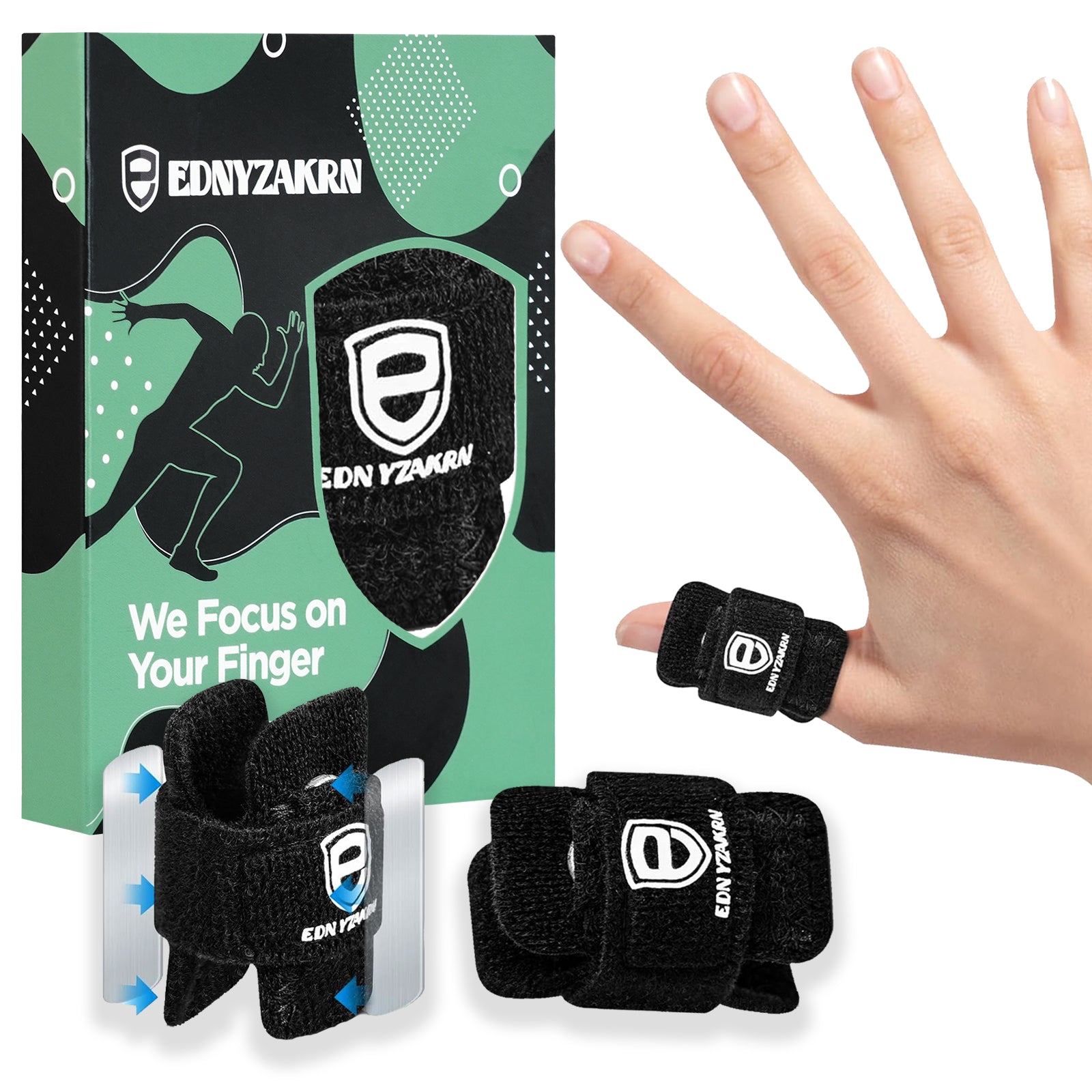2Pcs Thumb Splint, Ajustable 2 Metal Bar Trigger Finger Splint, Finger Brace Fit for Men and Women