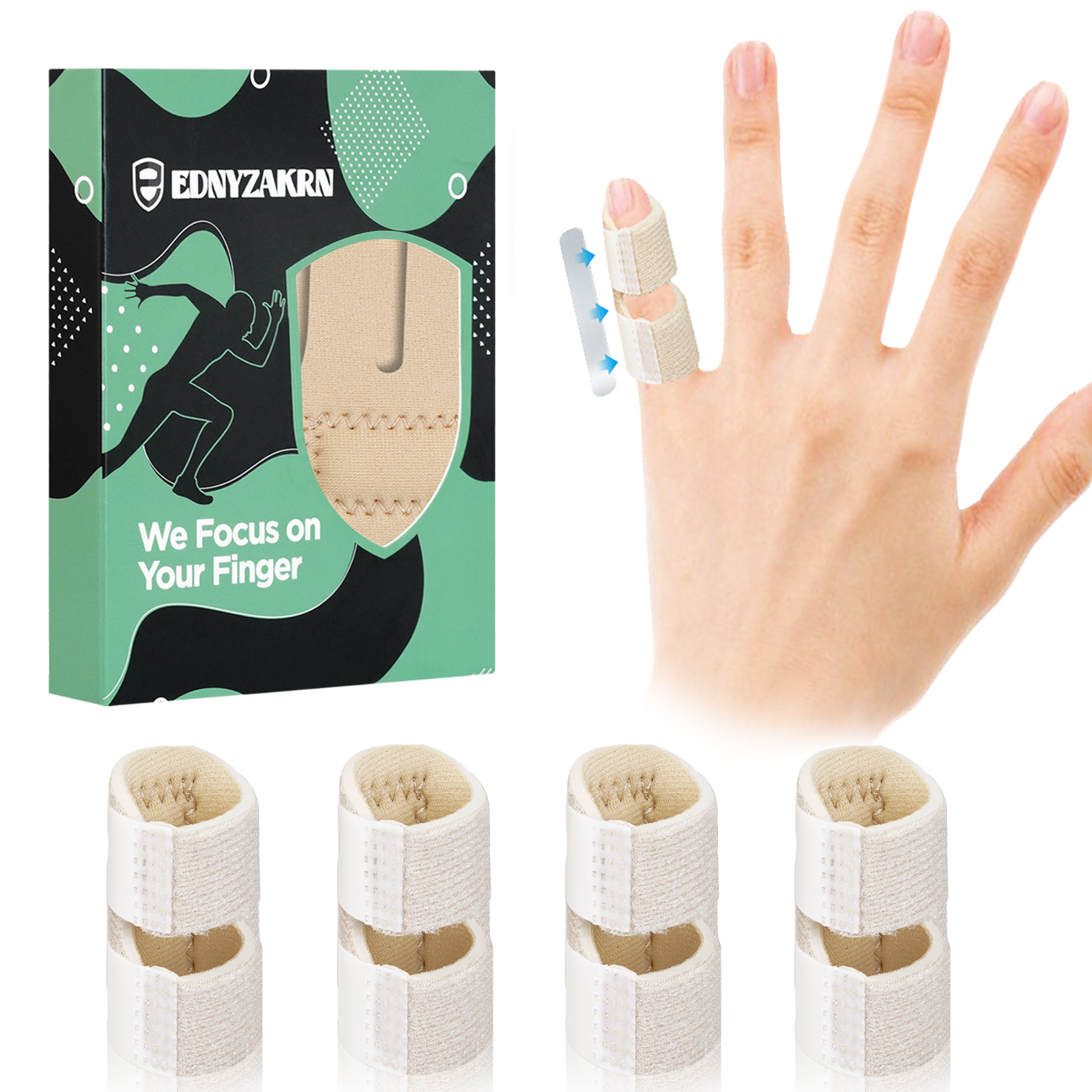 4 Pack Pinky Finger Splint, Small Finger Brace for Trigger Finger - Broken - Arthritis - Straightening for Index - Middle - Ring